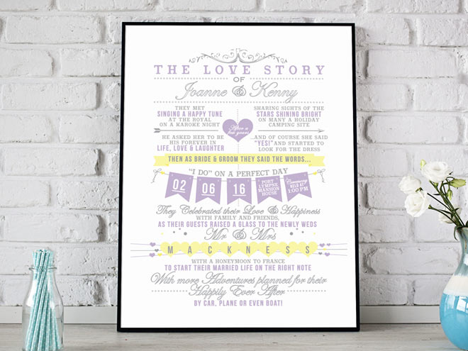 Love Story Wedding Print